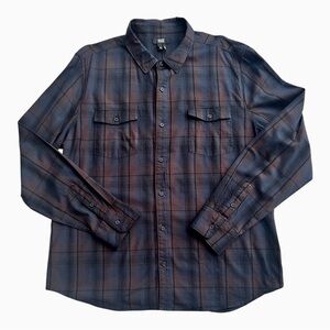 Paige‎ Everett Peaceful Night Plaid Button Up Shirt Size X-Large